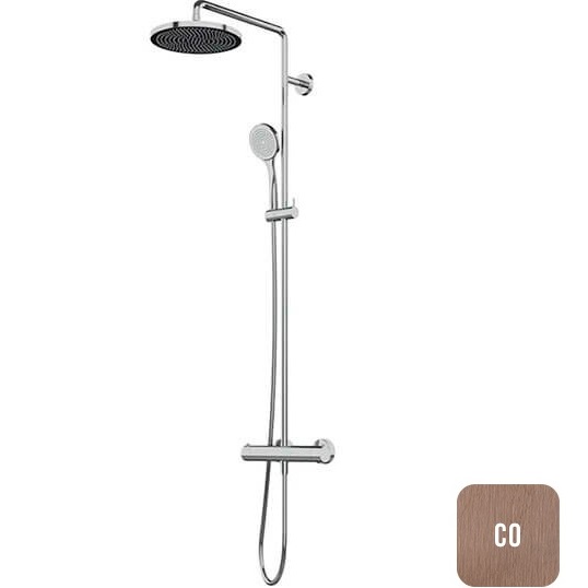 Душевая система Almar E405002.CO (медь брашированная), с термостатом