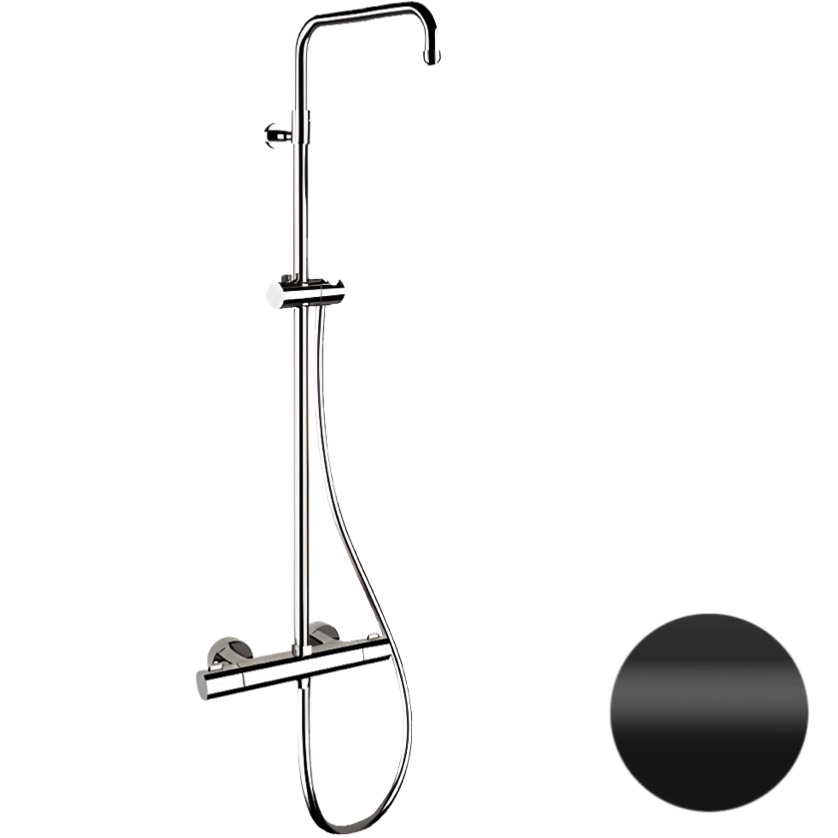 Душевая система Remer Elegance EQ32ASSDNO (черный матовый), с термостатом