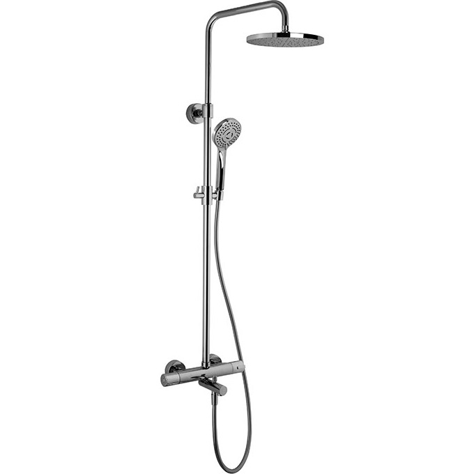 Душевая стойка с верхним душем 25x25 Fima Carlo Frattini Wellness Colonne doccia F3154/RP259CR (хром), с изливом