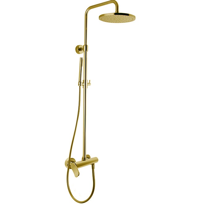 Душевая стойка с верхним душем 25x25 Fima Carlo Frattini Wellness Colonne doccia F3805/2OR (золотой), без излива