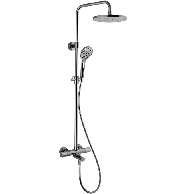 Душевая стойка с верхним душем 25x25 Fima Carlo Frattini Wellness Colonne doccia F4884/RP259CR (хром), с изливом