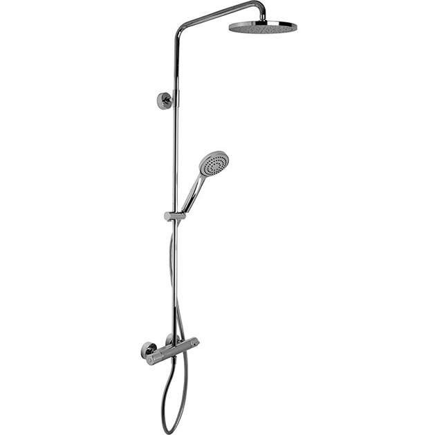 Душевая стойка с верхним душем 25x25 Fima Carlo Frattini Wellness Colonne doccia F4905/RP251CR (хром), с термостатом, без излива