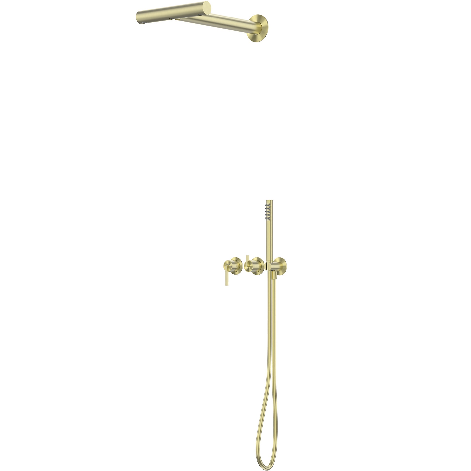 Душевая система скрытого монтажа 30x45.5 Abber Wasser Kreis 316 AF8A18BG (золото брашированное), без излива