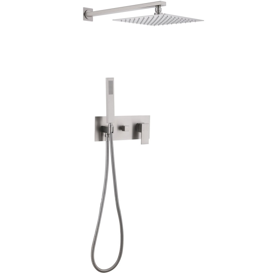 Душевая система скрытого монтажа Abber Daheim AF8218SP (сатин), без излива