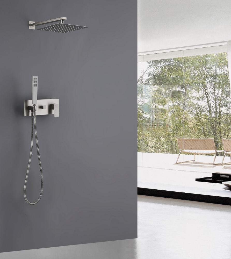 Душевая система скрытого монтажа Abber Daheim AF8218SP (сатин), без излива