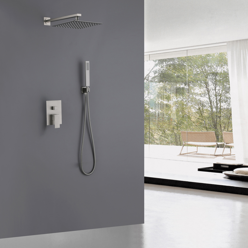 Душевая система скрытого монтажа Abber Daheim AF8219SP (сатин), без излива