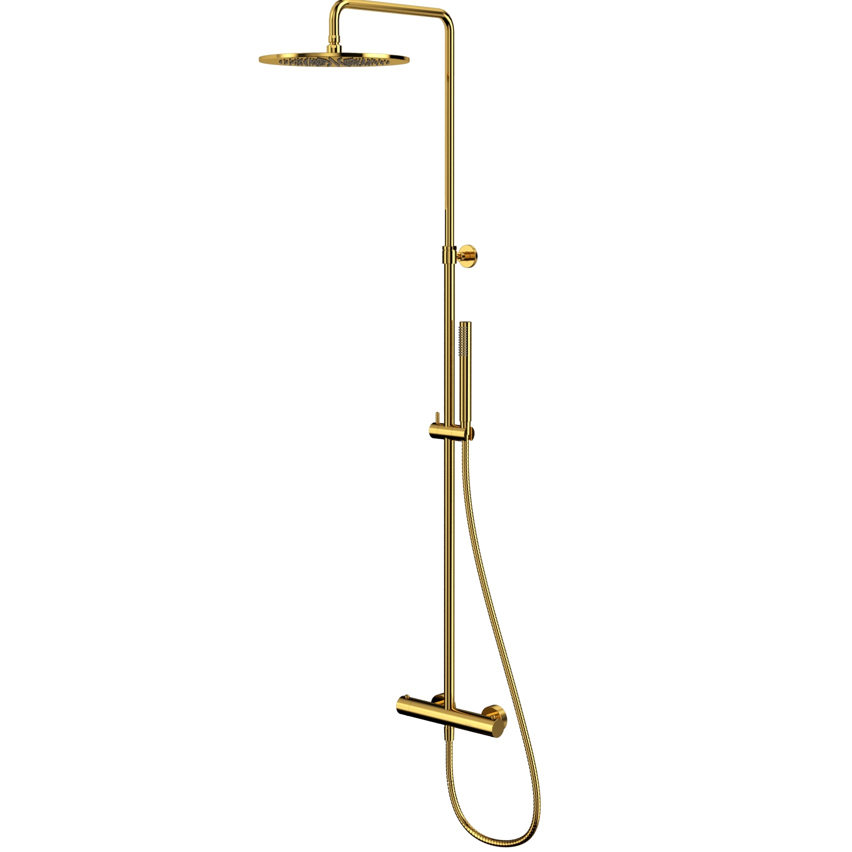 Душевая стойка 30x30см., Whitecross серия Y Y1254GL (золотой PVD), с термостатом, без излива