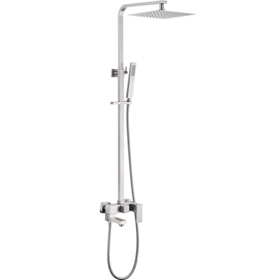 Душевая стойка Abber Daheim AF8216SPL (сатин), с изливом