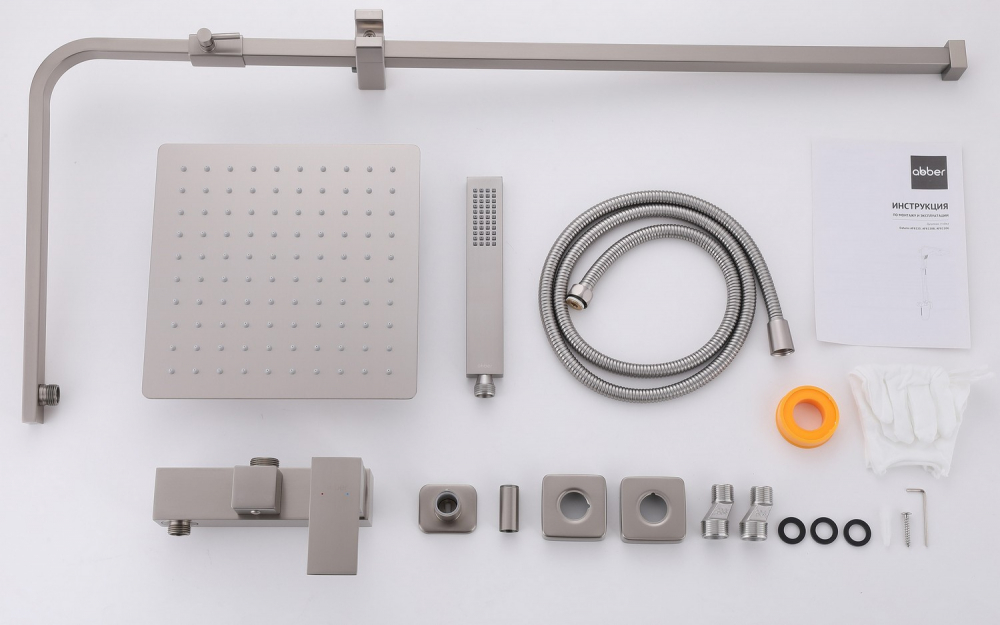 Душевая стойка Abber Daheim AF8220SPL (сатин), без излива