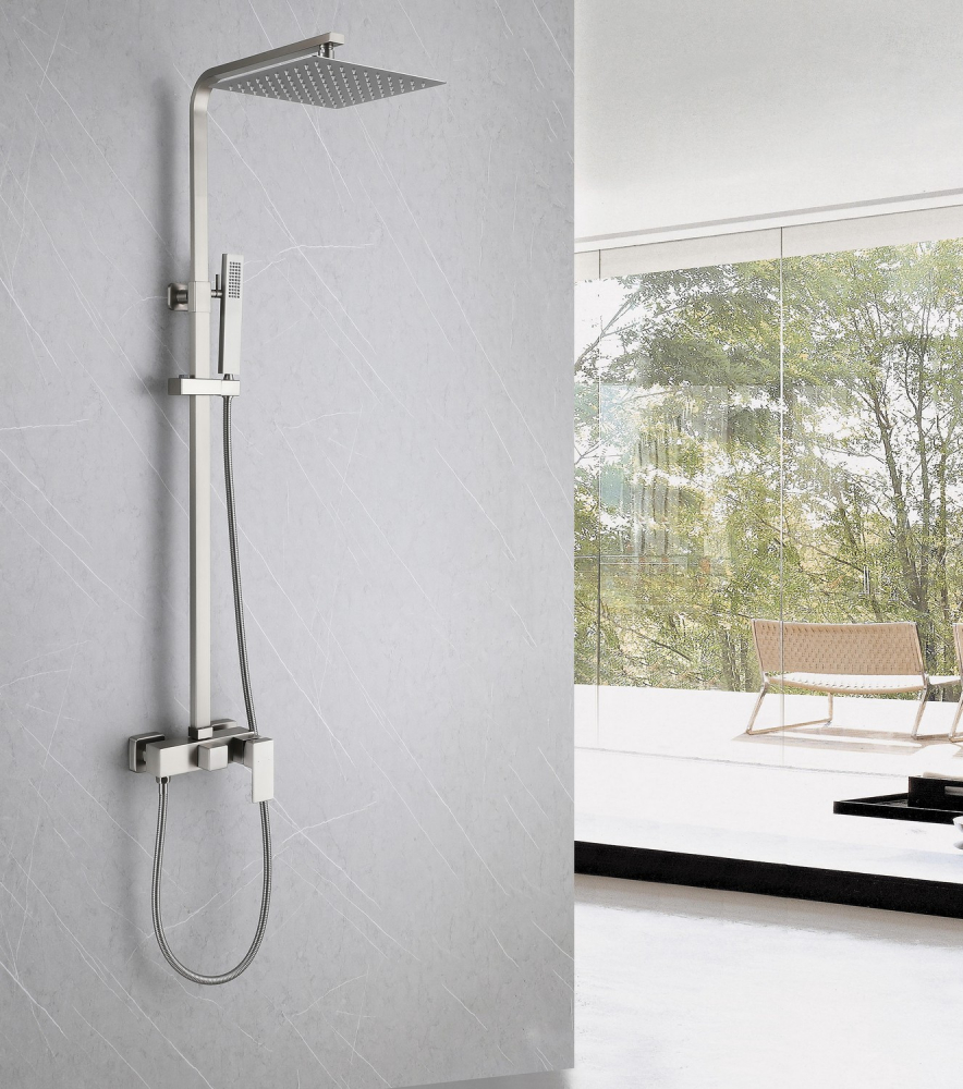 Душевая стойка Abber Daheim AF8220SPL (сатин), без излива