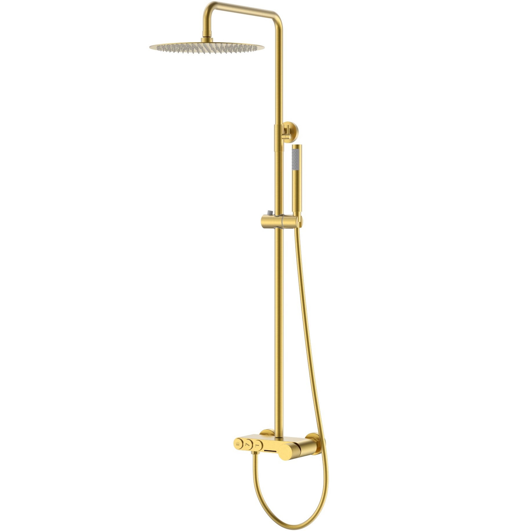 Душевая стойка Boheme Stick Touch 128-MG.2 30x30см (золото матовое), с изливом