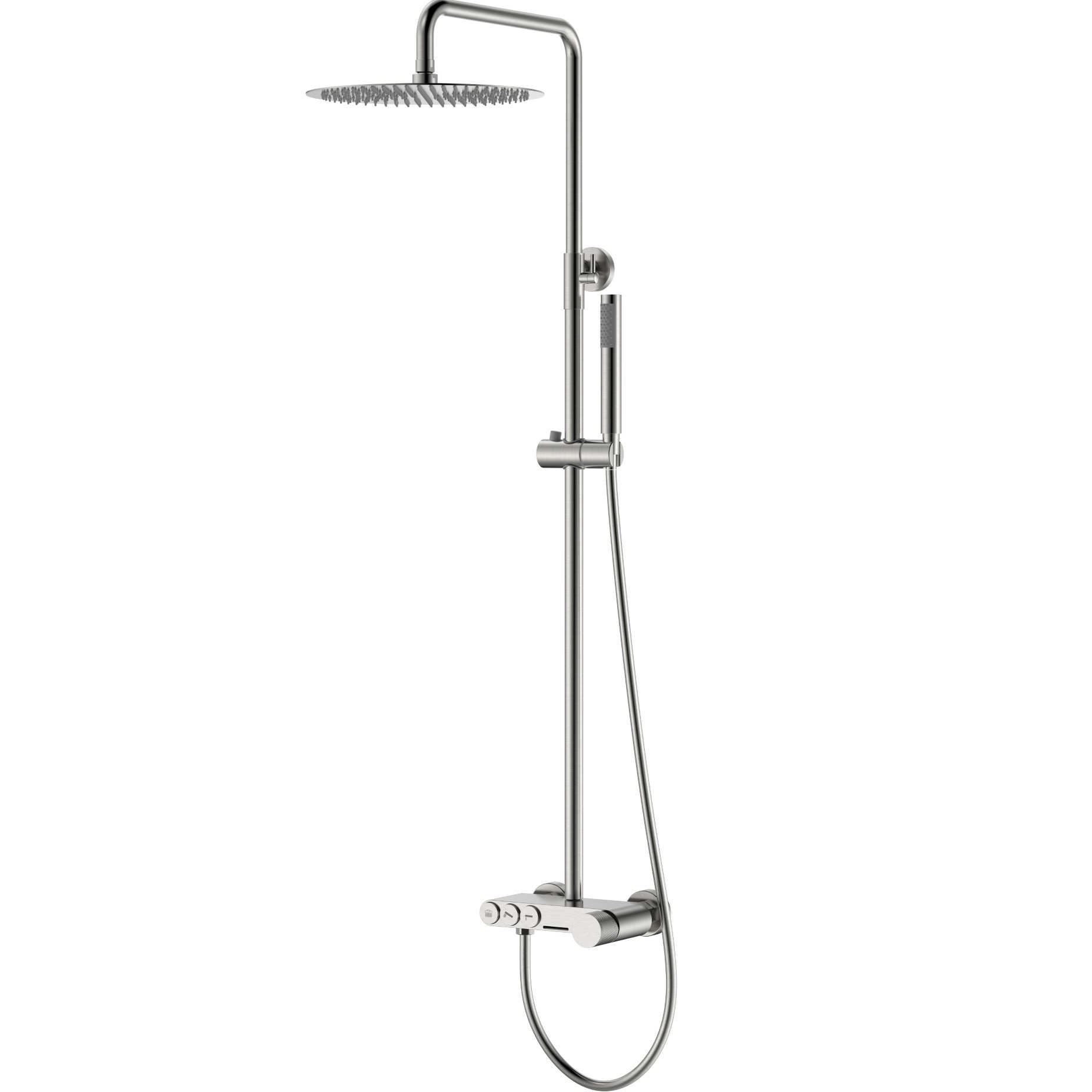 Душевая стойка Boheme Stick Touch 128-NB.2 30x30см (никель брашированный), с изливом