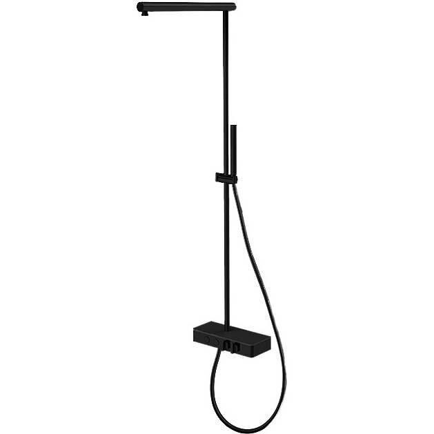 Душевая стойка Fima  Carlo Frattini Switch F5931NS (черный матовый), с термостатом