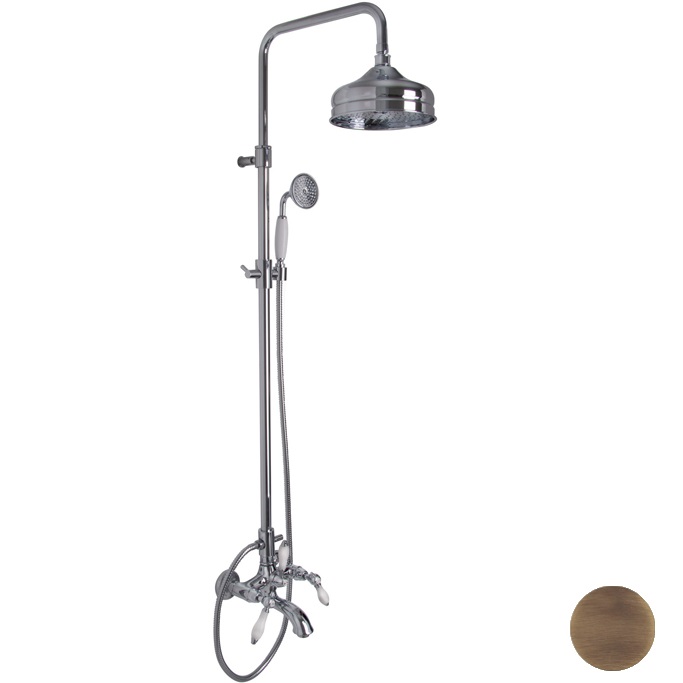 Душевая стойка Fima Carlo Frattini Herend F5404/2BR (бронза), с изливом