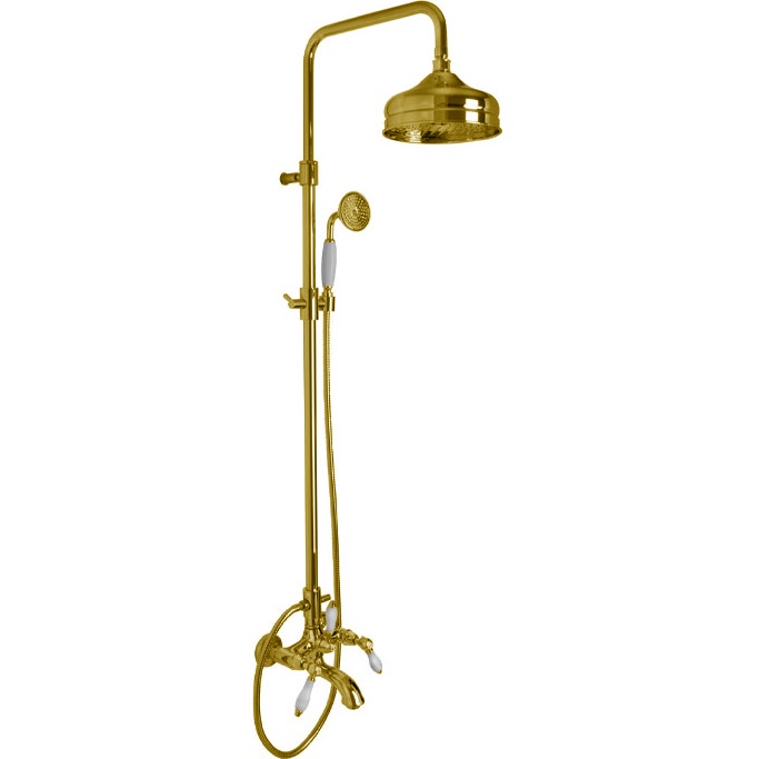 Душевая стойка Fima Carlo Frattini Herend F5404/2CNOR (золотой), с изливом