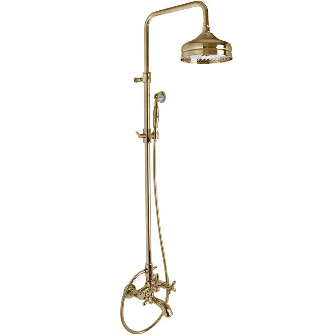 Душевая стойка Fima Carlo Frattini Olivia F5004/2OR (золотой), с изливом