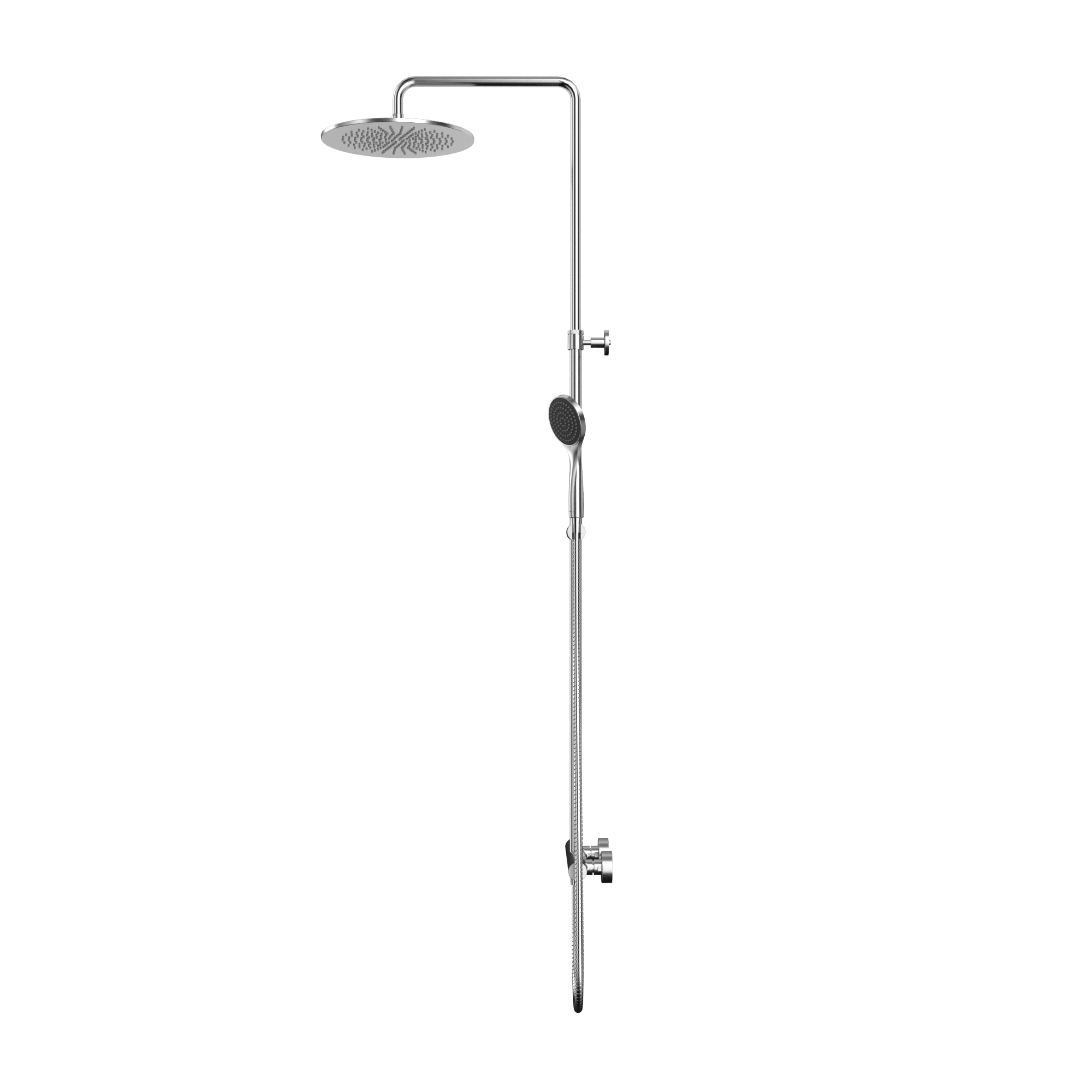 Душевая стойка с душевым комплектом 30x30 см., Whitecross Серия Y Y1244BASICNIB (никель брашированный), без излива