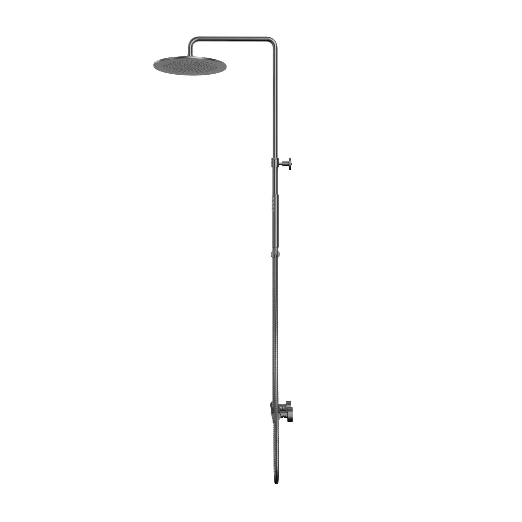 Душевая стойка с душевым комплектом 30x30 см., Whitecross Серия Y Y1244GM (оружейный металл), без излива