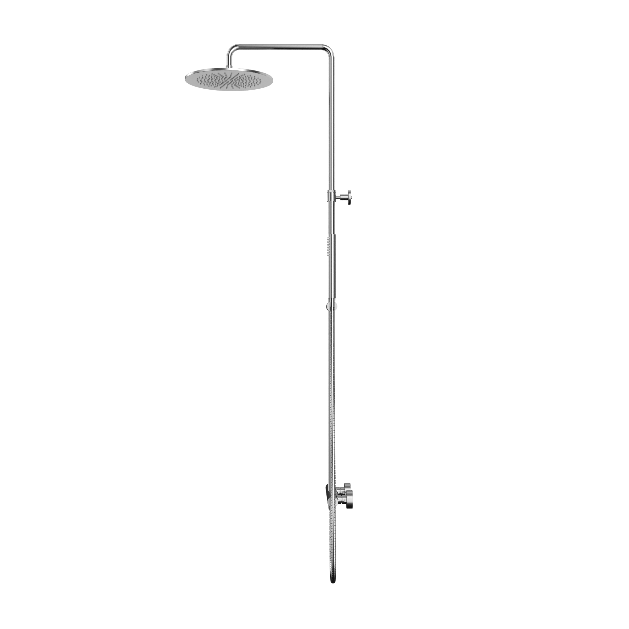 Душевая стойка с душевым комплектом 30x30 см., Whitecross Серия Y Y1244NIB (никель брашированный), без излива