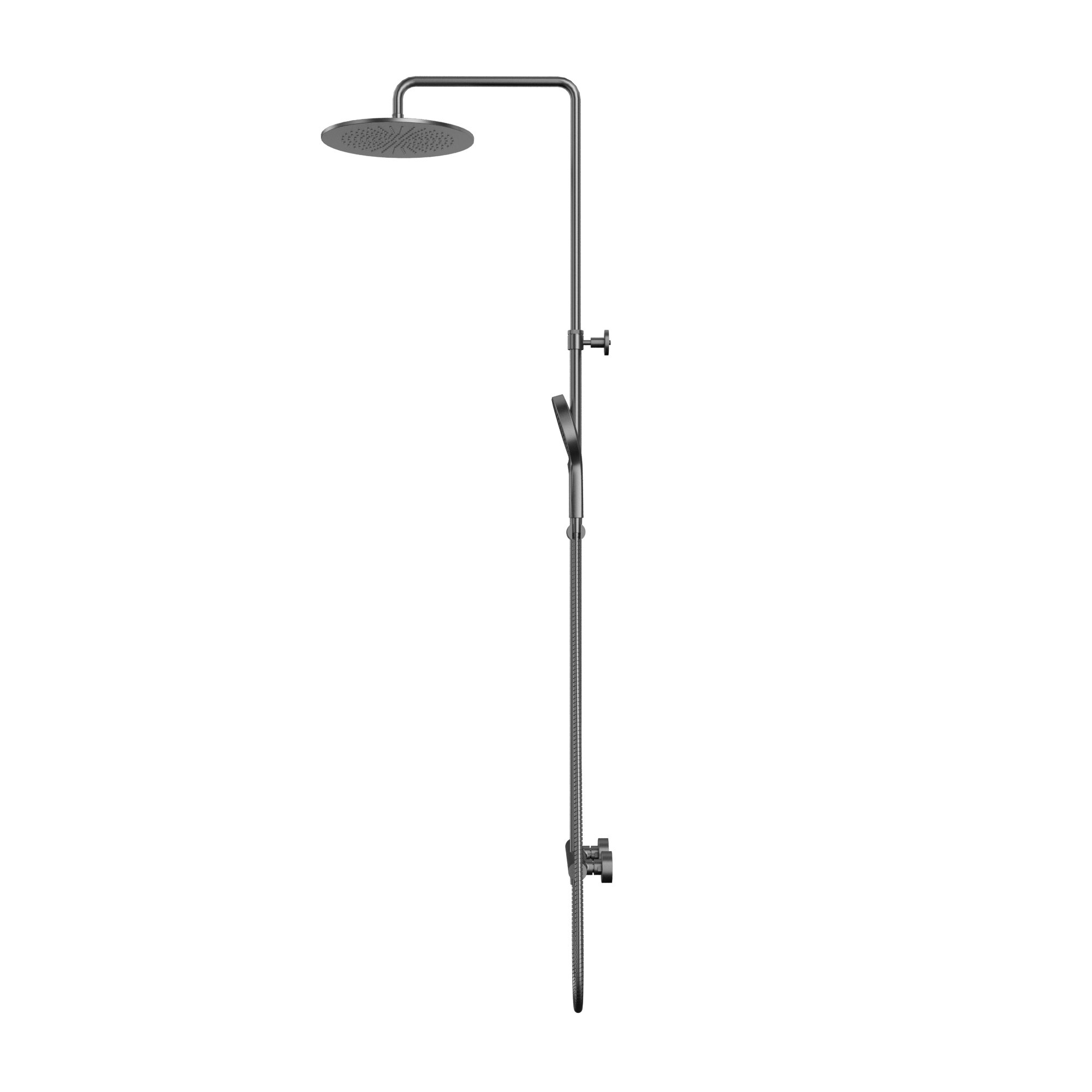 Душевая стойка с душевым комплектом 30x30 см., Whitecross Серия Y Y1244TOPGM (оружейный металл), без излива