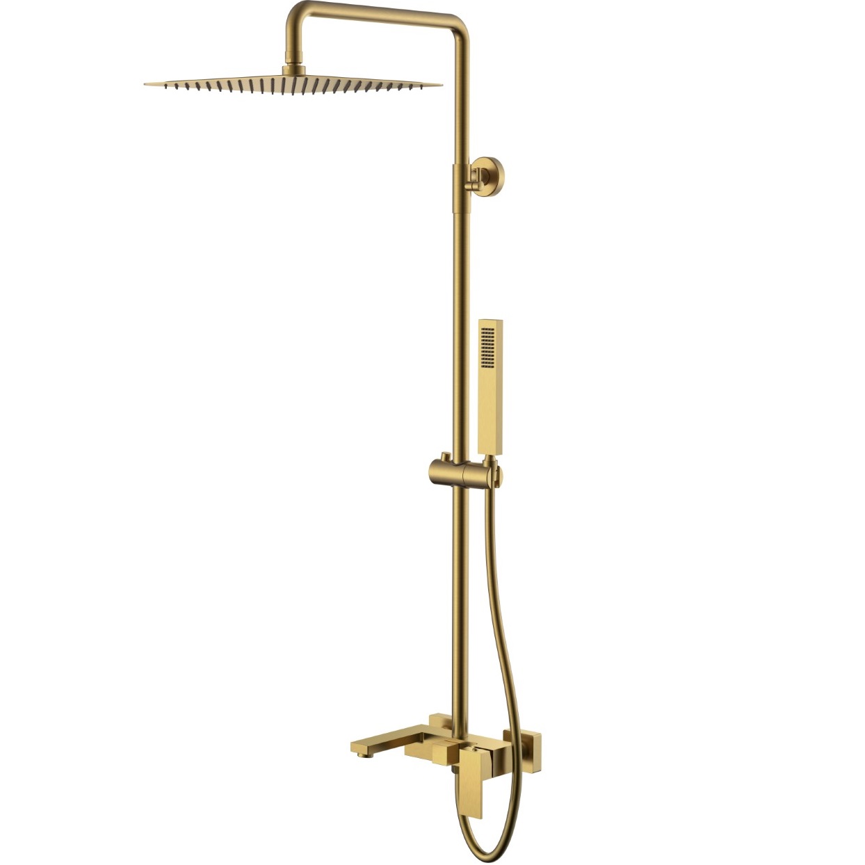 Душевая стойка с ручным душем Boheme Qubic 478-BR (бронза), с изливом