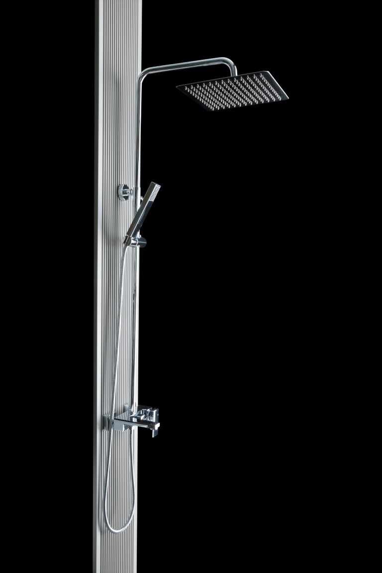 Душевая стойка с ручным душем Boheme Qubic 478-CR (хром), с изливом