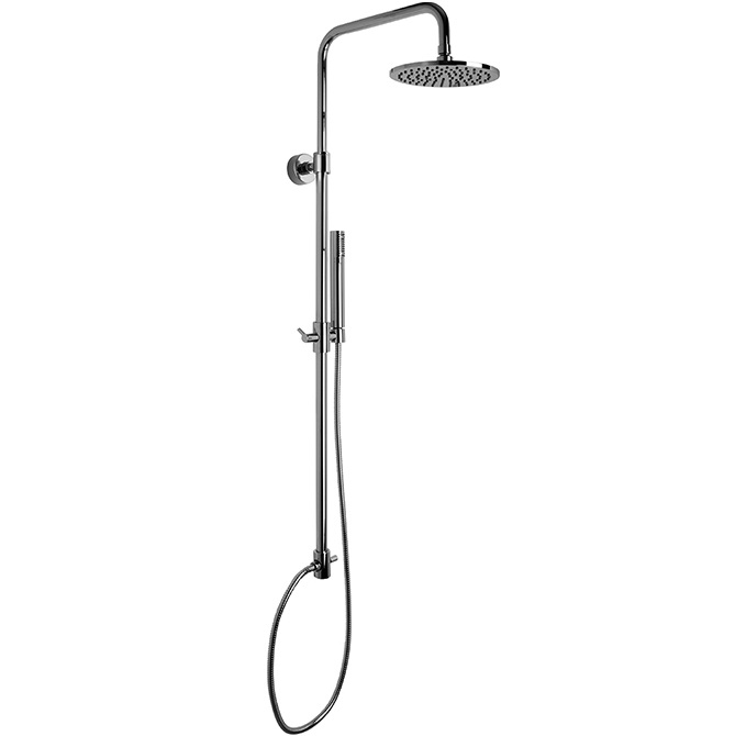 Душевая стойка с верхним душем 25x25 Fima Carlo Frattini Wellness Colonne doccia F2120CR (хром), с держателем и ручным душем