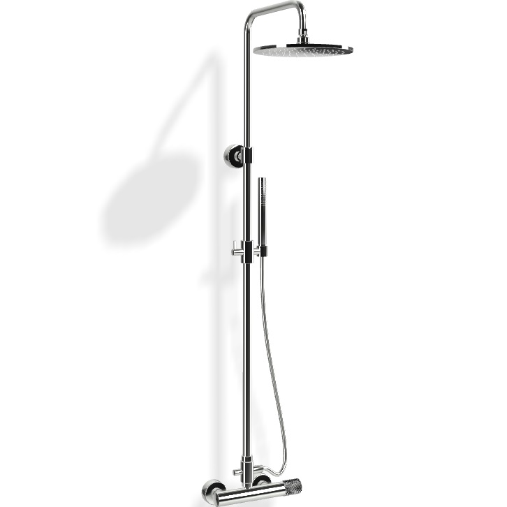 Душевая стойка с верхним душем 25x25 Fima Carlo Frattini Wellness Colonne doccia F3035T/2GCR (хром), без излива