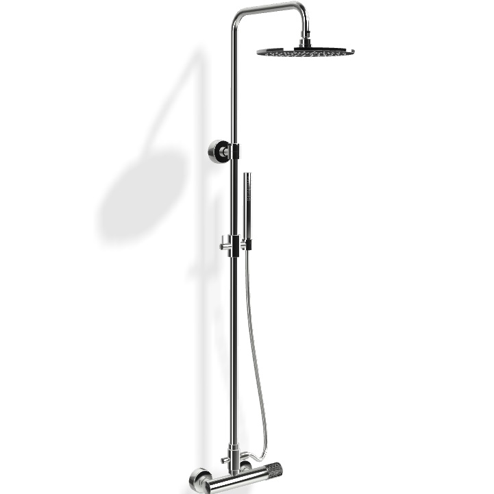 Душевая стойка с верхним душем 25x25 Fima Carlo Frattini Wellness Colonne doccia F3035T/2VCR (хром), без излива