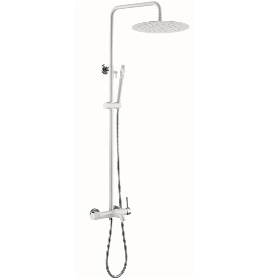 Хром, белый матовый