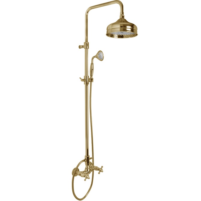Душевая стойка со смесителем Fima Carlo Frattini Elizabeth F5085/2OR (золотой), без излива
