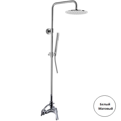 Душевая стойка со смесителем Fima Carlo Frattini Fit F3385/2BS (белый матовый)