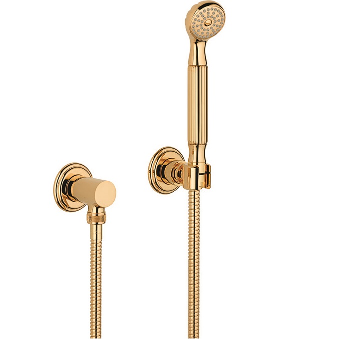 Душевой комплект с ручным душем, шлангом 150 см. THG Dragon Sun U5D-F01-52 (золотой, оранжевый хрусталь)