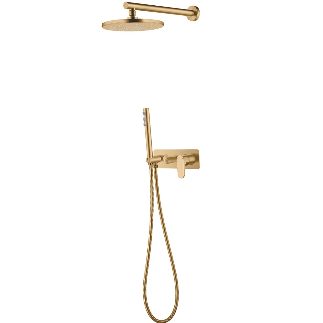 Душевой комплект скрытого монтажа 30x30 см., Boheme Spectre 454-BR (бронза), без излива