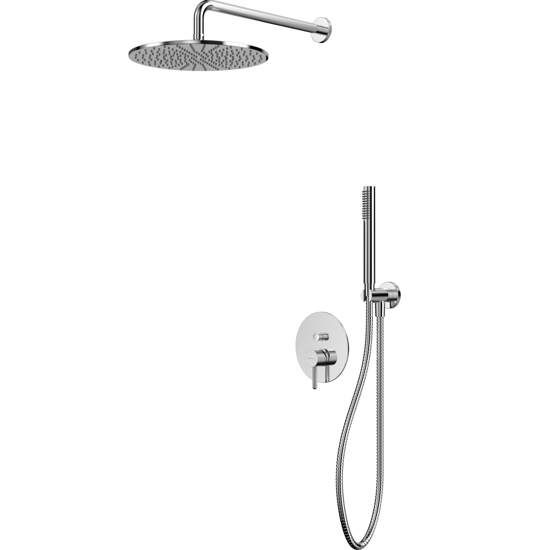 Душевой комплект скрытого монтажа 30x30см., Whitecross Серия Y YSET04CR (хром), без излива