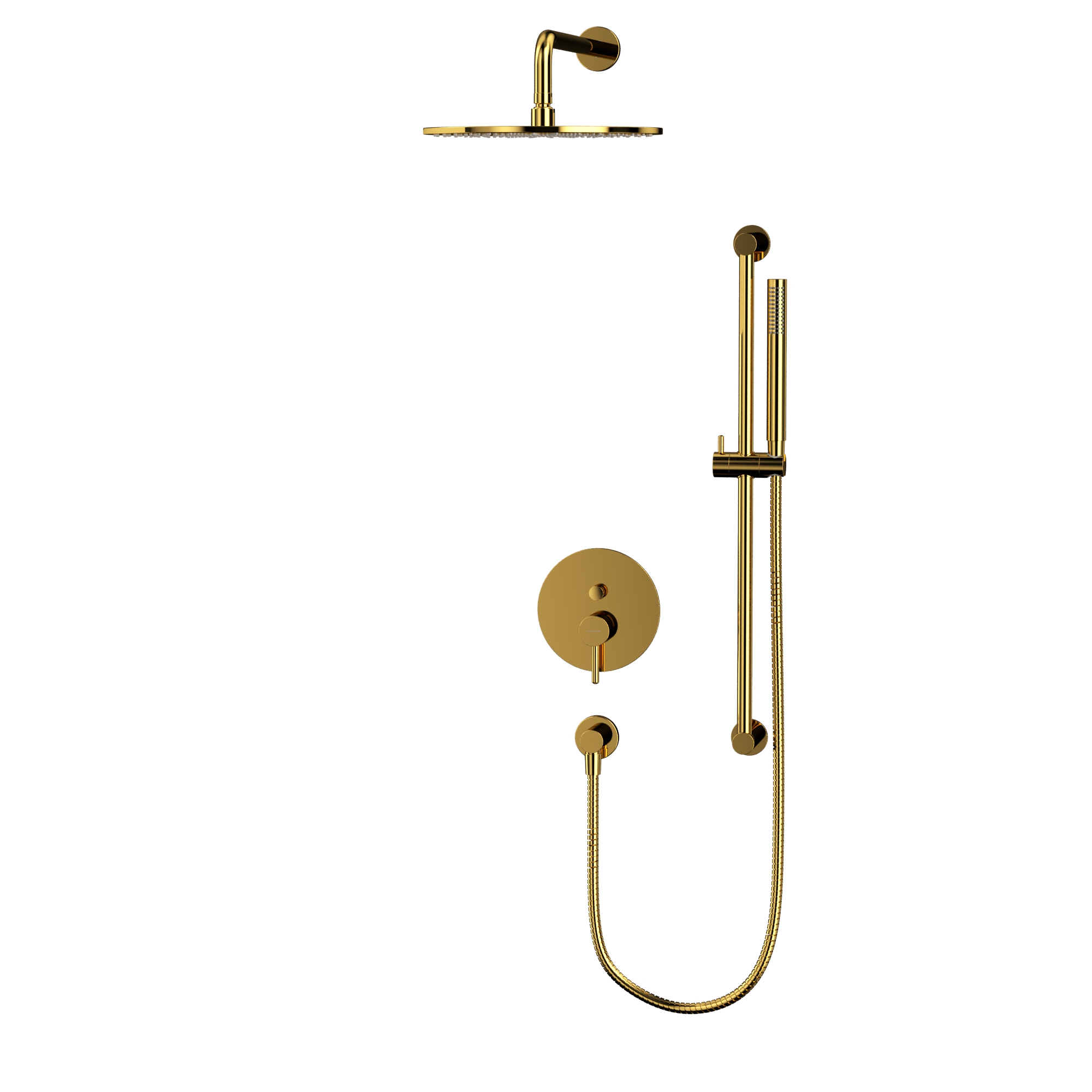 Душевой комплект скрытого монтажа 30x30см., Whitecross Серия Y YSET05GL (золотой), без излива