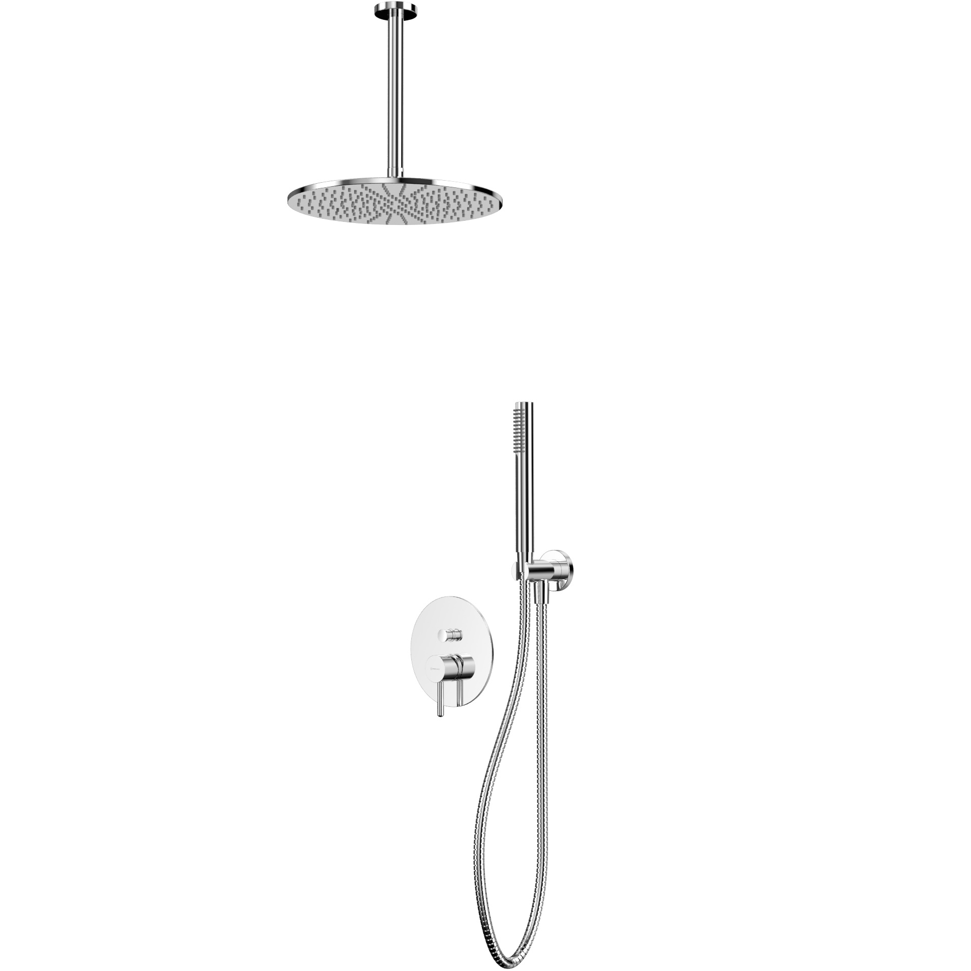 Душевой комплект скрытого монтажа 30x30см., Whitecross Серия Y YSET12CR (хром), без излива, скрытая часть в комплекте