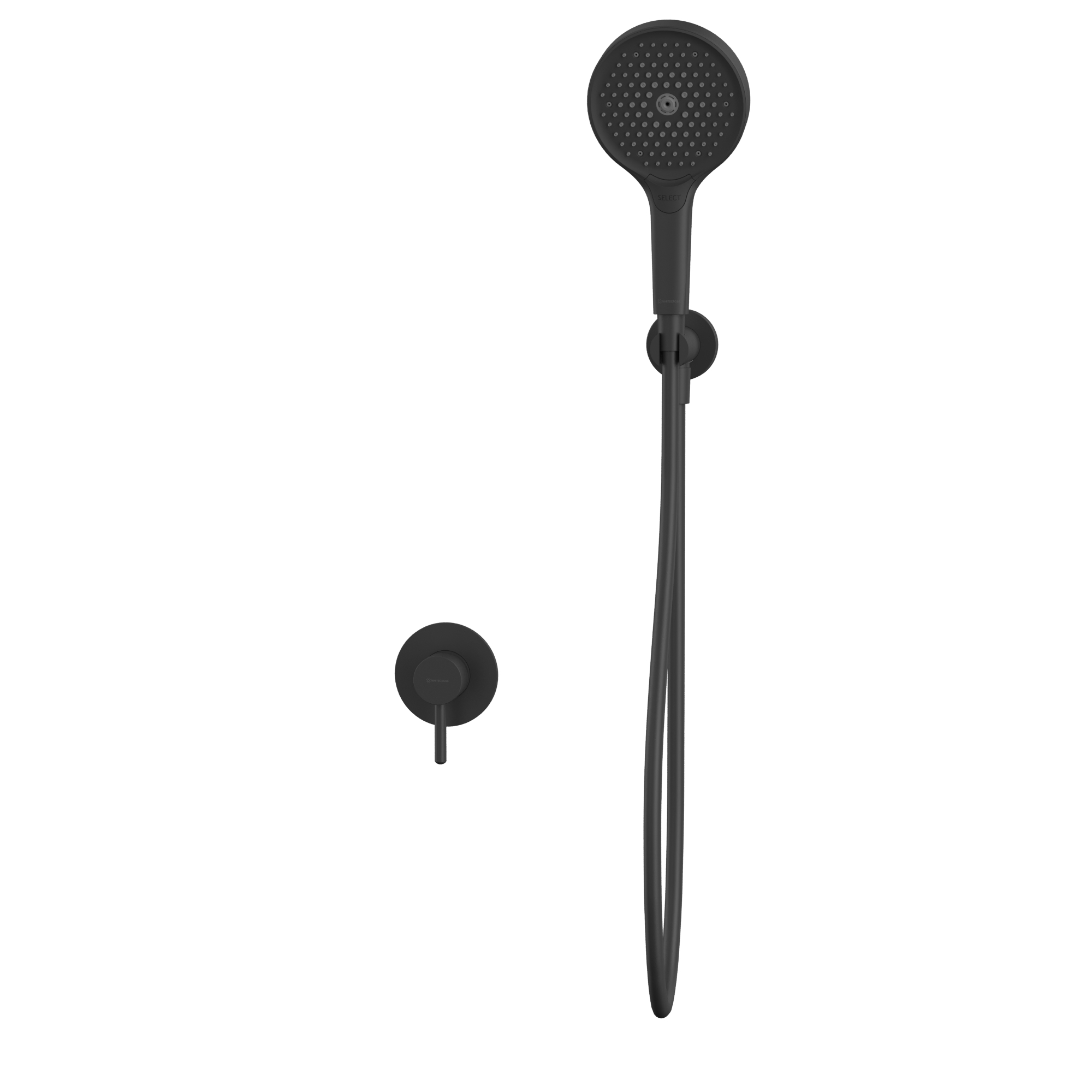 Душевой комплект скрытого монтажа Whitecross Серия Y YSET02TOPBL (черный матовый), без излива