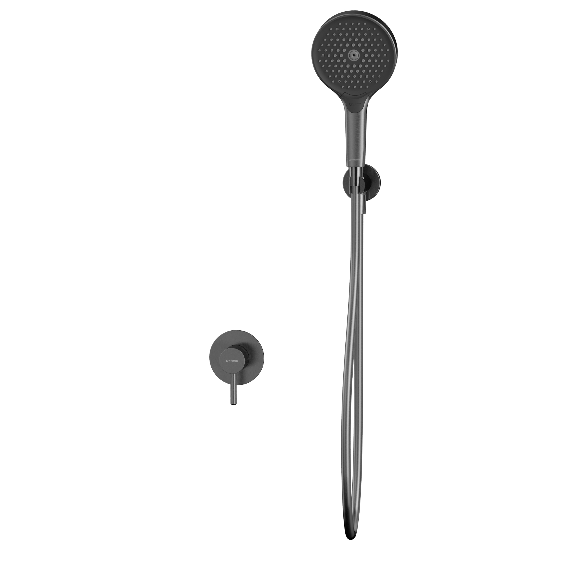 Душевой комплект скрытого монтажа Whitecross Серия Y YSET02TOPGM (оружейный металл), без излива