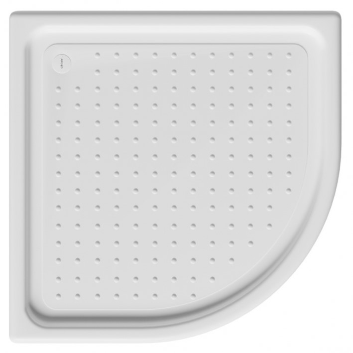 Душевой поддон Abber AD3A080 80х80 (белый), четверть круга, акриловый