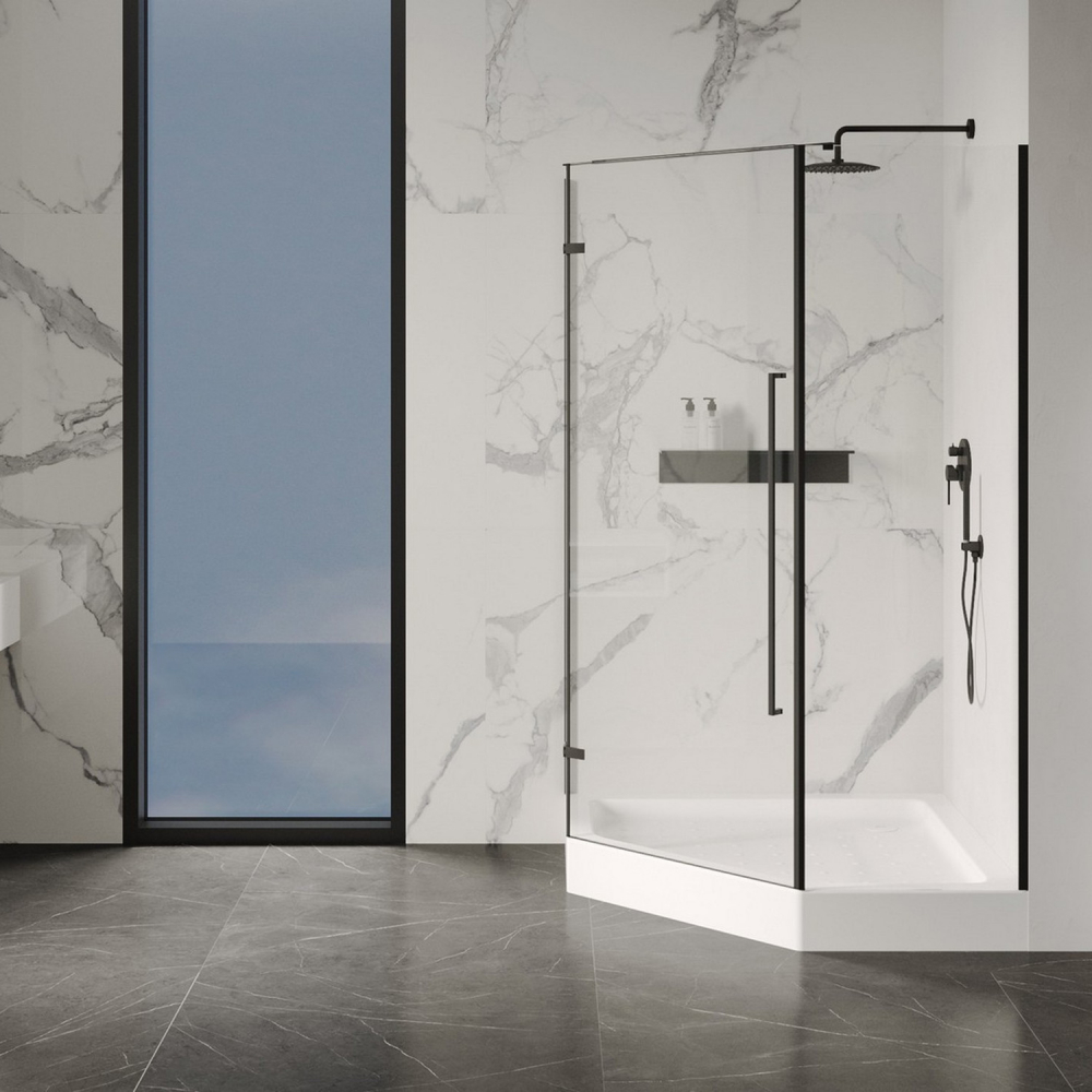 Душевой поддон Abber AD3B090 90х90 (белый), трапеция, акриловый