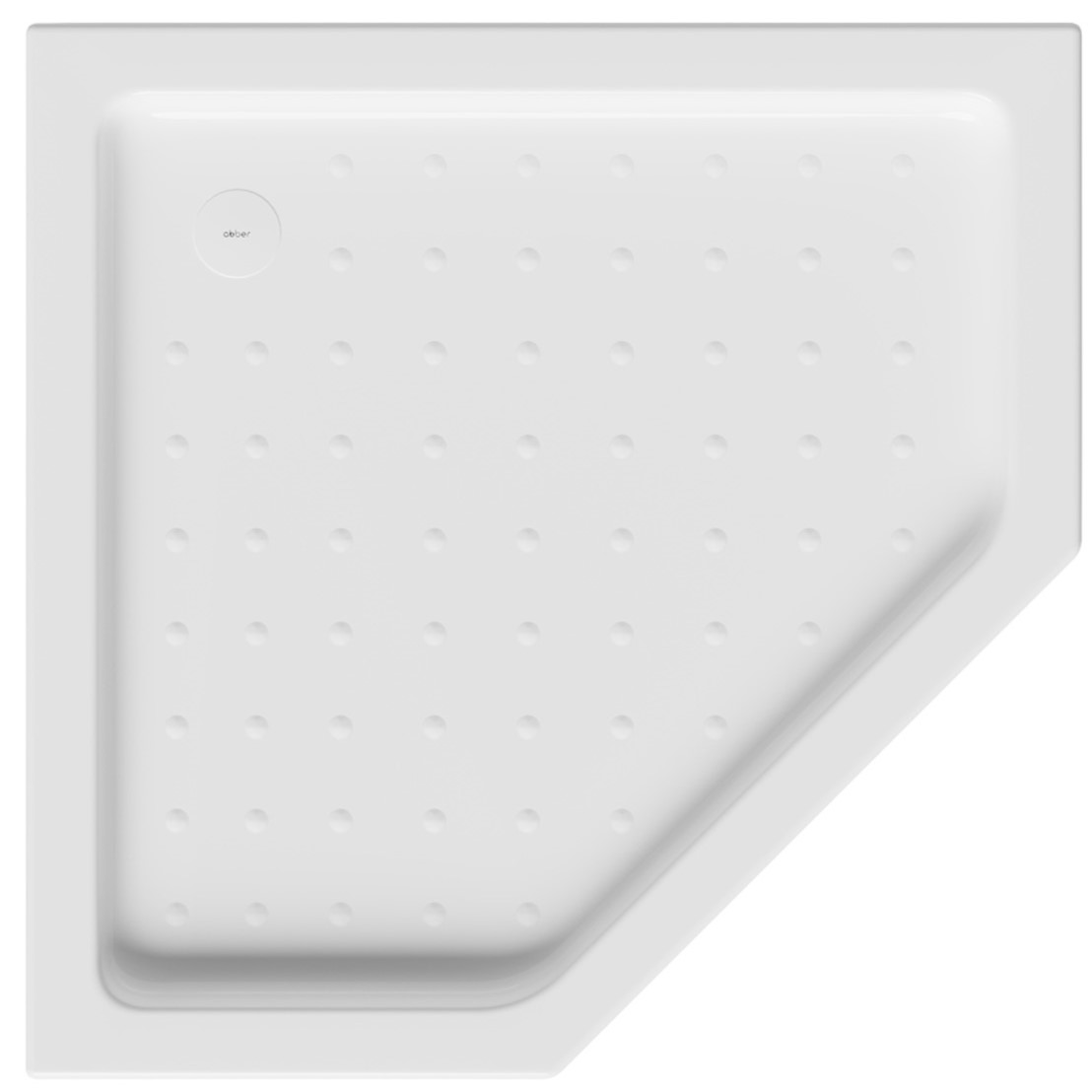 Душевой поддон Abber AD3B090 90х90 (белый), трапеция, акриловый