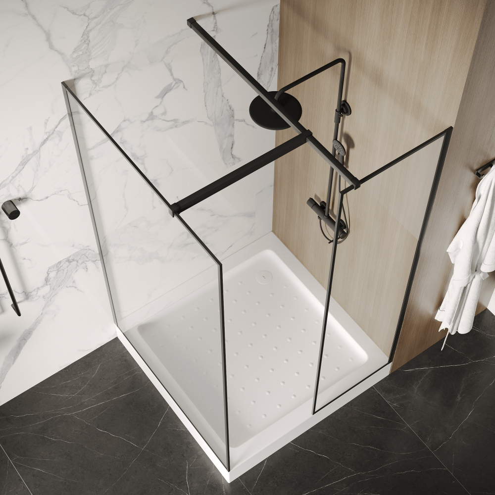 Душевой поддон Abber AD3D100 100х100 (белый), квадратный, акриловый