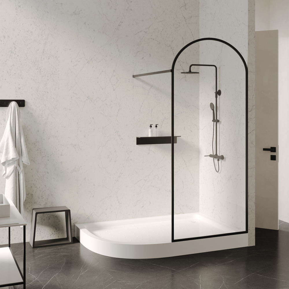 Душевой поддон Abber AD3E129 R 120х90 (белый), ассиметричный, акриловый