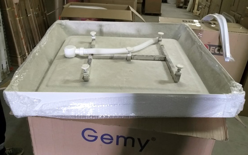 Душевой поддон Gemy ST15T 100x80x14 (белый), прямоугольный