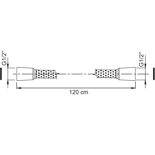 Душевой шланг 120см. Fima Carlo Frattini Wellness F2128/120CR (хром)