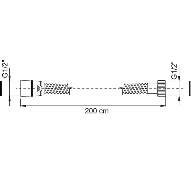 Душевой шланг 200см. Fima Carlo Frattini Wellness F2022CR (хром)