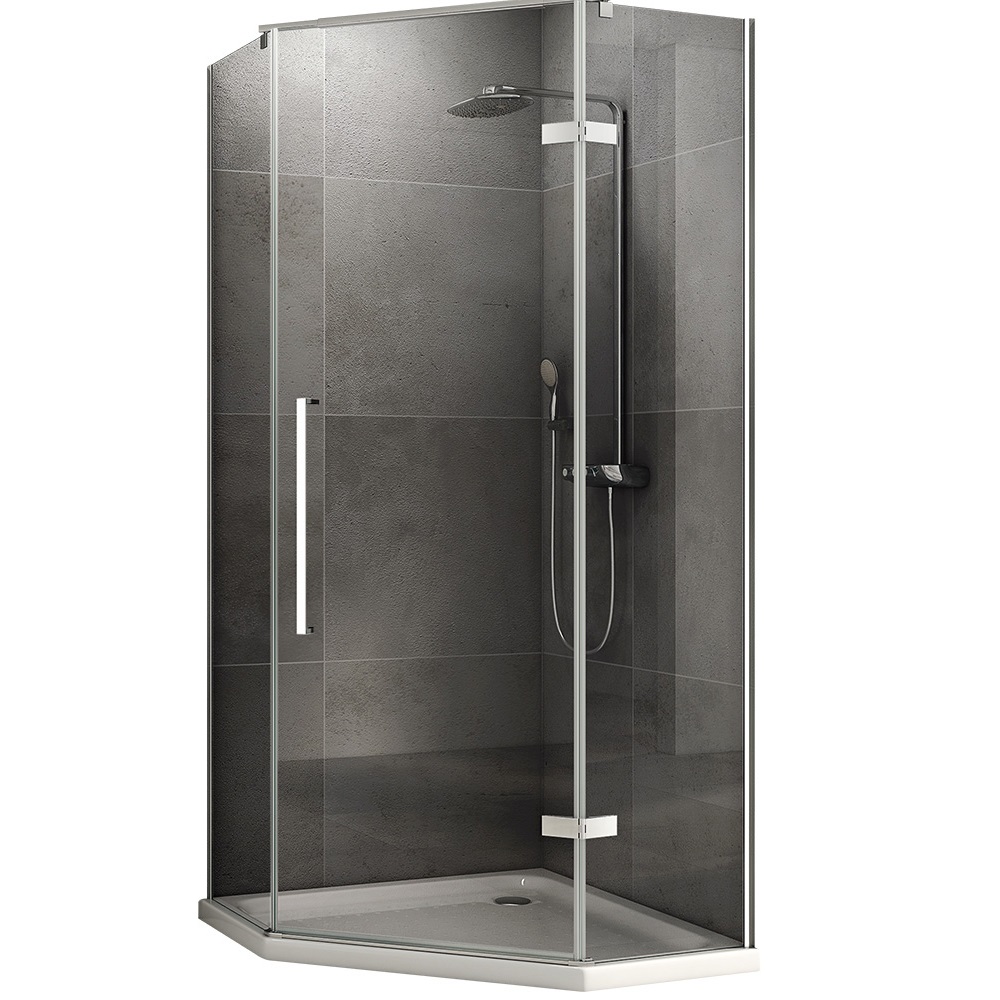 Душевой уголок Abber Ewiges Wasser AG05090 90х90х195 (хром)