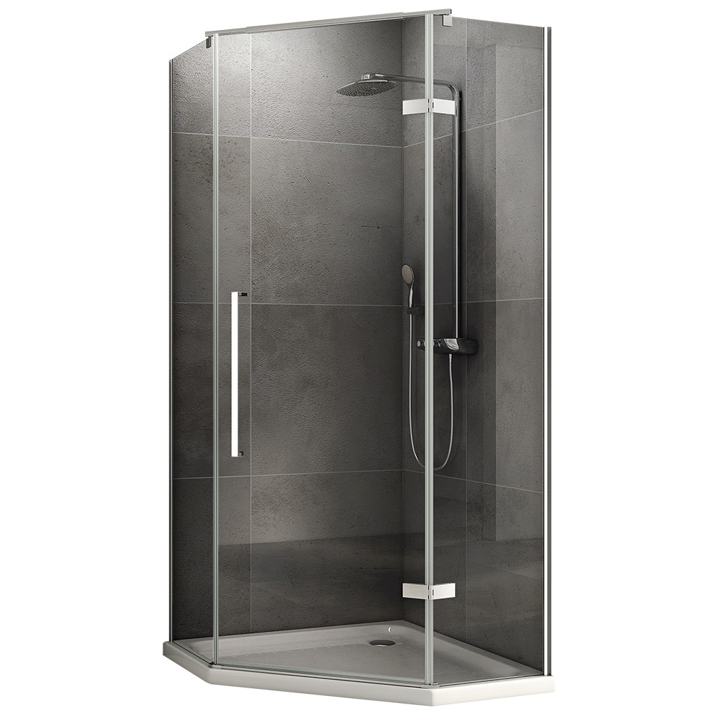 Душевой уголок Abber Ewiges Wasser AG05100 100х100х195 (хром)