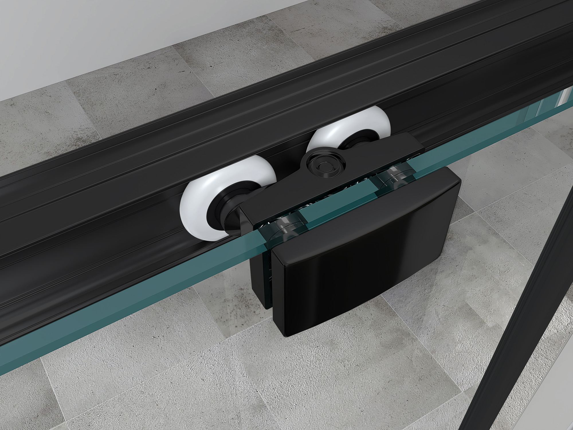 Душевой уголок Abber Schwarzer Diamant AG30100BH-S85B 100x85x195 (черный матовый)